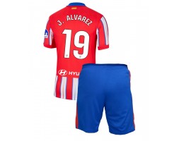 Atletico Madrid Julian Alvarez #19 Thuis tenue Kids 2024-25 Korte Mouw (+ Korte broeken)