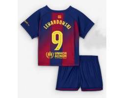Barcelona Robert Lewandowski #9 Thuis tenue Kids 2025-26 Korte Mouw (+ Korte broeken)