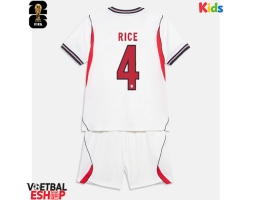 Engeland Declan Rice #4 Thuis tenue Kids WK 2026 Korte Mouw (+ Korte broeken)