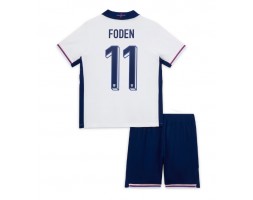 Engeland Phil Foden #11 Thuis tenue Kids EK 2024 Korte Mouw (+ Korte broeken)