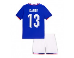 Frankrijk Kante #13 Thuis tenue Kids EK 2024 Korte Mouw (+ Korte broeken)