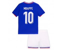 Frankrijk Kylian Mbappe #10 Thuis tenue Kids EK 2024 Korte Mouw (+ Korte broeken)