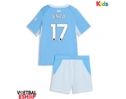 Manchester City Enzo Fernandez #17 Thuis tenue Kids 2026-27 Korte Mouw (+ Korte broeken)