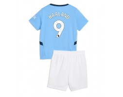 Manchester City Erling Haaland #9 Thuis tenue Kids 2024-25 Korte Mouw (+ Korte broeken)