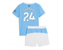Manchester City Josko Gvardiol #24 Thuis tenue Kids 2025-26 Korte Mouw (+ Korte broeken) Manchester City Josko Gvardiol #24 Thuis tenue Kids 2025-26 Korte Mouw (+ Korte broeken)