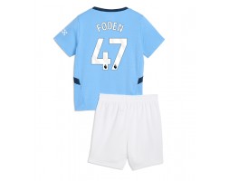 Manchester City Phil Foden #47 Thuis tenue Kids 2024-25 Korte Mouw (+ Korte broeken)