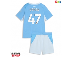 Manchester City Phil Foden #47 Thuis tenue Kids 2026-27 Korte Mouw (+ Korte broeken)
