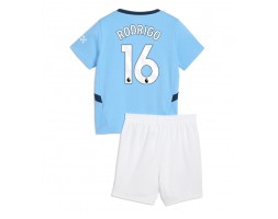 Manchester City Rodri Hernandez #16 Thuis tenue Kids 2024-25 Korte Mouw (+ Korte broeken)