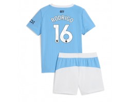 Manchester City Rodri Hernandez #16 Thuis tenue Kids 2025-26 Korte Mouw (+ Korte broeken) Manchester City Rodri Hernandez #16 Thuis tenue Kids 2025-26 Korte Mouw (+ Korte broeken)