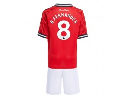 Manchester United Bruno Fernandes #8 Thuis tenue Kids 2025-26 Korte Mouw (+ Korte broeken)
