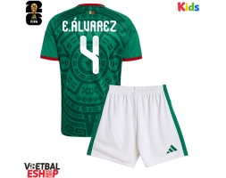 Mexico Edson Alvarez #4 Thuis tenue Kids WK 2026 Korte Mouw (+ Korte broeken)