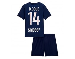 Paris Saint-Germain Desire Doue #14 Thuis tenue Kids 2025-26 Korte Mouw (+ Korte broeken)