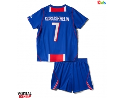 Paris Saint-Germain Khvicha Kvaratskhelia #7 Thuis tenue Kids 2026-27 Korte Mouw (+ Korte broeken)