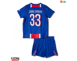 Paris Saint-Germain Warren Zaire-Emery #33 Thuis tenue Kids 2026-27 Korte Mouw (+ Korte broeken)