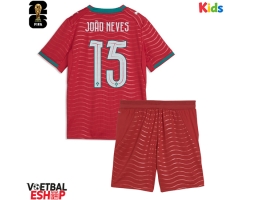 Portugal Joao Neves #15 Thuis tenue Kids WK 2026 Korte Mouw (+ Korte broeken)