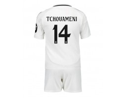 Real Madrid Aurelien Tchouameni #14 Thuis tenue Kids 2024-25 Korte Mouw (+ Korte broeken)