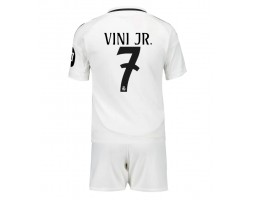 Real Madrid Vinicius Junior #7 Thuis tenue Kids 2024-25 Korte Mouw (+ Korte broeken)