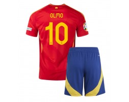 Spanje Dani Olmo #10 Thuis tenue Kids EK 2024 Korte Mouw (+ Korte broeken)