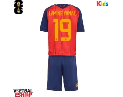 Spanje Lamine Yamal #19 Thuis tenue Kids WK 2026 Korte Mouw (+ Korte broeken)