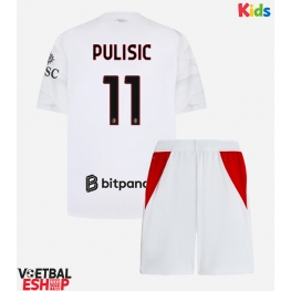 AC Milan Christian Pulisic #11 Uit tenue Kids 2026-27 Korte Mouw (+ Korte broeken)