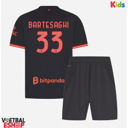 AC Milan Davide Bartesaghi #33 Derde tenue Kids 2026-27 Korte Mouw (+ Korte broeken)