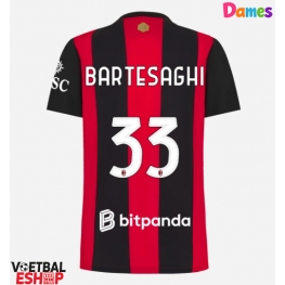 AC Milan Davide Bartesaghi #33 Thuis tenue Dames 2026-27 Korte Mouw
