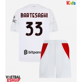 AC Milan Davide Bartesaghi #33 Uit tenue Kids 2026-27 Korte Mouw (+ Korte broeken)