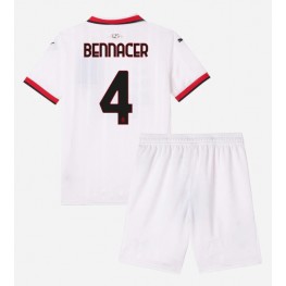 AC Milan Ismael Bennacer #4 Uit tenue Kids 2024-25 Korte Mouw (+ Korte broeken)