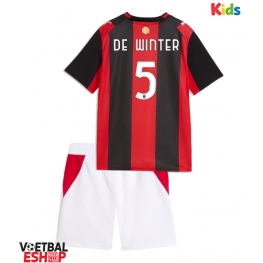 AC Milan Koni De Winter #5 Thuis tenue Kids 2026-27 Korte Mouw (+ Korte broeken)