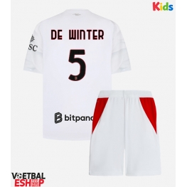AC Milan Koni De Winter #5 Uit tenue Kids 2026-27 Korte Mouw (+ Korte broeken)