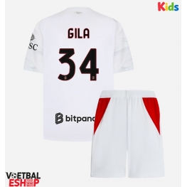 AC Milan Mario Gila #34 Uit tenue Kids 2026-27 Korte Mouw (+ Korte broeken)