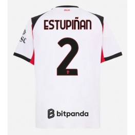AC Milan Pervis Estupinan #2 Uit tenue 2025-26 Korte Mouw
