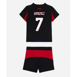 AC Milan Santiago Gimenez #7 Thuis tenue Kids 2025-26 Korte Mouw (+ Korte broeken)