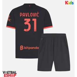 AC Milan Strahinja Pavlovic #31 Derde tenue Kids 2026-27 Korte Mouw (+ Korte broeken)