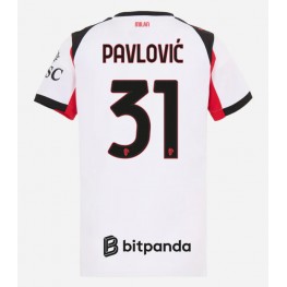AC Milan Strahinja Pavlovic #31 Uit tenue Dames 2025-26 Korte Mouw