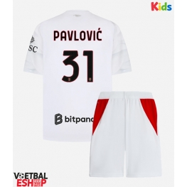 AC Milan Strahinja Pavlovic #31 Uit tenue Kids 2026-27 Korte Mouw (+ Korte broeken)
