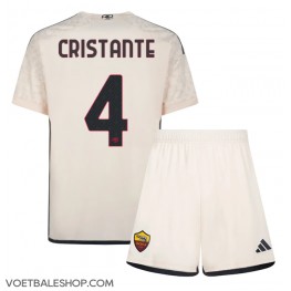 AS Roma Bryan Cristante #4 Uit tenue Kids 2023-24 Korte Mouw (+ Korte broeken)