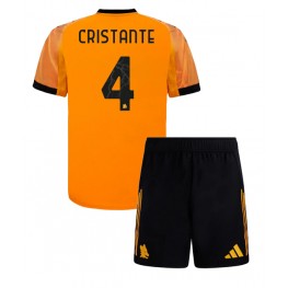 AS Roma Bryan Cristante #4 Uit tenue Kids 2025-26 Korte Mouw (+ Korte broeken)