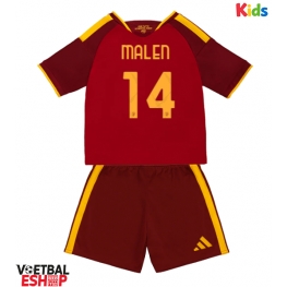 AS Roma Donyell Malen #14 Thuis tenue Kids 2026-27 Korte Mouw (+ Korte broeken)