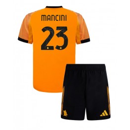 AS Roma Gianluca Mancini #23 Uit tenue Kids 2025-26 Korte Mouw (+ Korte broeken)