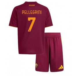 AS Roma Lorenzo Pellegrini #7 Thuis tenue Kids 2025-26 Korte Mouw (+ Korte broeken)