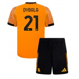 AS Roma Paulo Dybala #21 Uit tenue Kids 2025-26 Korte Mouw (+ Korte broeken)