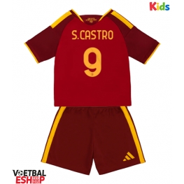 AS Roma Santiago Castro #9 Thuis tenue Kids 2026-27 Korte Mouw (+ Korte broeken)