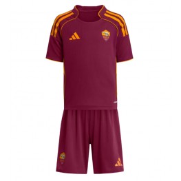 AS Roma Thuis tenue Kids 2025-26 Korte Mouw (+ Korte broeken)