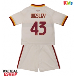AS Roma Wesley Franca #43 Uit tenue Kids 2026-27 Korte Mouw (+ Korte broeken)