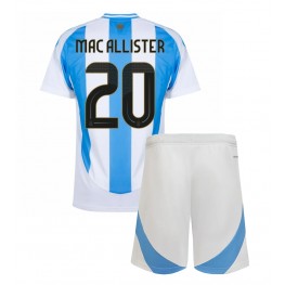 Argentinië Alexis Mac Allister #20 Thuis tenue Kids Copa America 2024 Korte Mouw (+ Korte broeken)