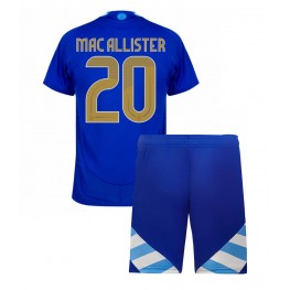Argentinië Alexis Mac Allister #20 Uit tenue Kids Copa America 2024 Korte Mouw (+ Korte broeken)