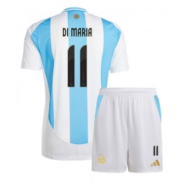 Argentinië Angel Di Maria #11 Thuis tenue Kids Copa America 2024 Korte Mouw (+ Korte broeken)