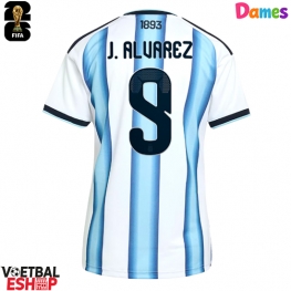 Argentinië Julian Alvarez #9 Thuis tenue Dames WK 2026 Korte Mouw