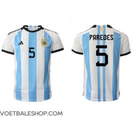Argentinië Leandro Paredes #5 Thuis tenue WK 2022 Korte Mouw